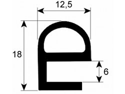 Уплотнитель двери резинка для пароконвектомата Bourgeois CP1012, CP1022 серии, 2530мм