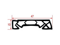 Уплотнитель двери, тележки для пароконвектомата Convotherm OES, OEB серии 535мм