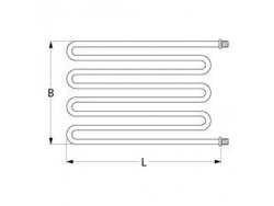 Ten universal heater for pizza oven Pizza-Group 2000W, 400V, flange thread 1/4"