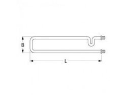 Ten universal heater for pizza oven GGF, Apach, GAM 1000W, 230V, 1/4" flange