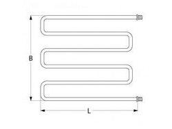 Ten universal heater for pizza oven Cuppone Base, Tiziano series 2800W, 230V, threaded flange ø1/4"