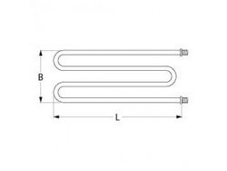 Heater for pizza oven Pizza-Group ENTRY, FG, FGM series 1200W, 230V, 1/4" flange