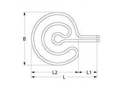 Heating element for pizza press Cuppone P45, PFZ45 series 2500W, 230V