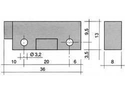 Magnetic dispenser STEM E511 1B connector for dishwasher Colged, Cookmax, Electrolux, Elettrobar, Emmepi, Eurotec