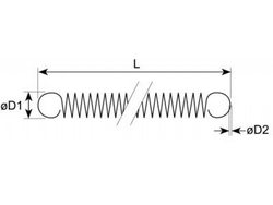 Tension spring for dishwasher Angelo-Po, Silanos ø38.5x394mm