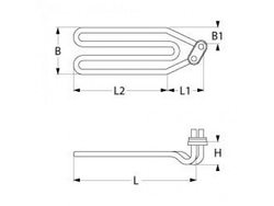 Tank tank, bath for Electrolux LS, WT, ZUCI series dishwasher, 2200W, 220V, flange 50x26mm