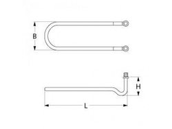 Tank heater, bathtub for dishwasher Horeca-Select, Silanos, Whirlpool 1600W, 230V, threaded flange. M10x1