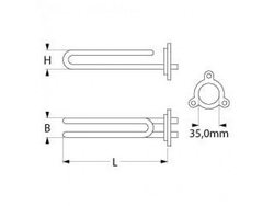 Boiler heater for dishwasher Omniwash, NUOVA SIMONELLI, Rada 416212 3000W 230V