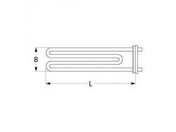 Tank heater, bathtub for dishwasher Krupps, Dihr, Olis, Univer-Bar 2000W, 230V, flange 62x26mm