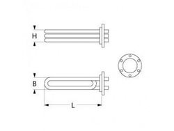 Boiler heater for dishwasher Fagor 416385 6000W 230V L=420mm B=39mm