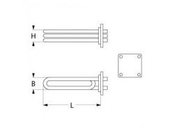 Boiler heater for dishwasher Elframo, Komel, MBM 418574 3000W 230V flange 80x96mm