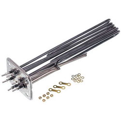 Тен бойлера для посудомийної машини Elframo, Komel, MBM 418879 9800W 230V L=322mm B=37mm фланець 81х96mm