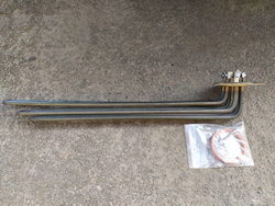 Tank heater, bathtub for dishwasher Meiko 11000W, 230V, flange 57.5mm bent.