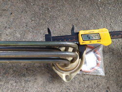 Tank heater, bathtub for dishwasher Meiko 11000W, 230V, flange 57.5mm bent.