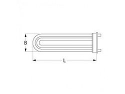 Boiler heater for dishwasher Hobart 419026 6100W 254V flange 70x18mm