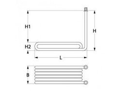Heat for fryer Electrolux, Tecnoinox, Zanussi 415291 2000W 230V
