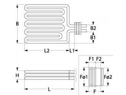 Deep fryer heating element Dexion, MBM 416557 9000W 230V