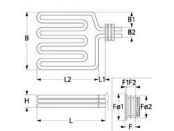 Heat for fryer Mareno, Olis, Silko 420113 12000W 230V