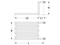 Heat for fryer Amatis, Bartscher, Horeca-Select 417598 2500W 230V