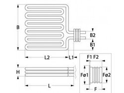 Heat for fryer Bertos 417764 18000W 230V