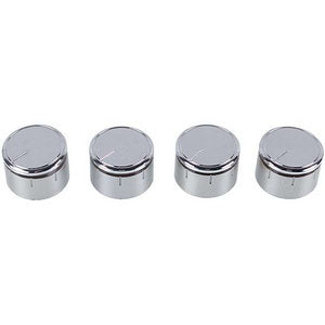 A set of universal oven control knobs (4 pcs.) D=34mm H=23mm (short adapter) silver