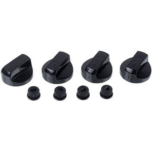 A set of universal adjustment knobs for the stove (4 pcs.) D=40mm H=20mm with adapters (black)