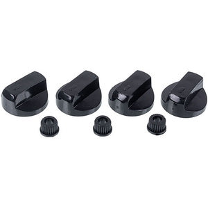 Set of universal adjustment knobs for the stove (4 pcs.) D=39mm H=20mm with adapters (black)