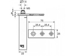 Door spring hinge for refrigeration units Tecnodom, Apach, Sagi SUPPLIED
