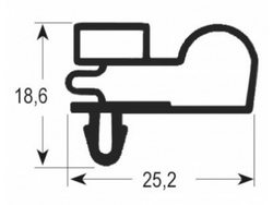 Ущільнення дверей резинка для холодильної шафи Desmon 660х1585мм проф.9010