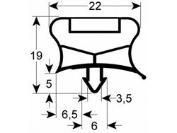 Ущільнення дверей для барного холодильника Electrolux, Zanussi RCSR, RUCR серії 561x685мм проф.9794