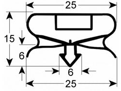 Ущільнення дверей резинка для холодильного стола Frenox, Mastro 400х410мм. проф.9198