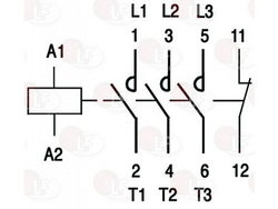 Contactor LOVATO BF0901A magnetic starter 25A/4.2 kW, screw clamp