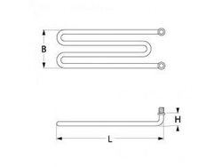Ten universal heater for Morice 1150W, 230V, flange M12x1