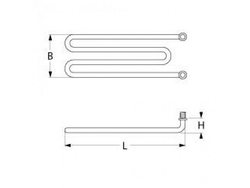 Ten universal heater 1000W, 230V, flange M14x1.5