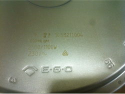 Round radial burner ø250mm 2500W EGO 10.53211.004, 60.25173.016 for Angelo-Po, Mareno, MBM, Modular