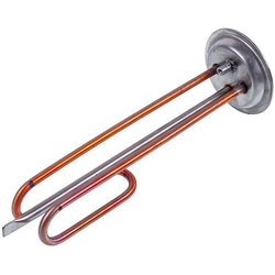 Ten flanges for Thermex 1000W boiler (copper) L=280mm flange 92mm (anode M6)