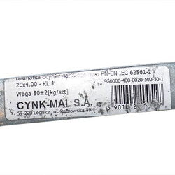 Smuga grounding steel galvanized 20x4 CYNK MAL 0.64 kg/m (Price per 1 kg)