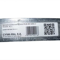 Smuga grounding steel galvanized 40x3 CYNK MAL 0.961 kg/m (Price per 1 kg)
