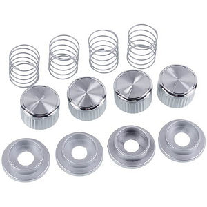 A set of universal adjustment knobs (4 pcs.) for a plate with limbs and springs (silver)