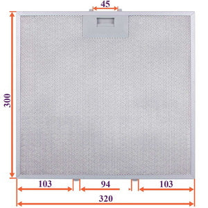 Hansa, Gorenje kitchen hood grease filter (metal) 300x320x8mm