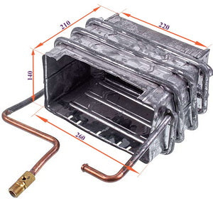 Heat exchanger (wide type) for geyser Etalon Y 10 I