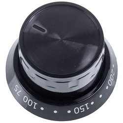 Temperature control knob for Beko oven 250316081 black