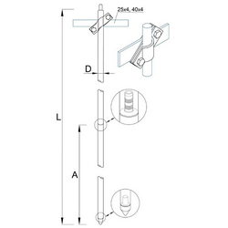 Grounding kit for galvanizing couplingless riveting D-20mm, L-1.5m