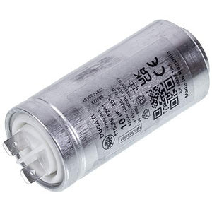 Capacitor for drying washing machine AEG 1250020615 Ducati 10uF 425V 72x35mm (2 terminals)