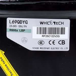 Compressor for refrigerator WhiceTech L69QDYG R600a 130W (with start relay)