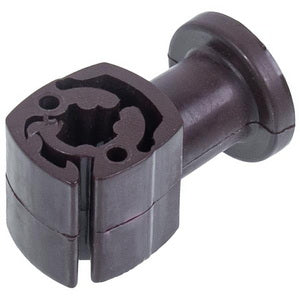 Plastic wire holder M6 01/6 PL B brown