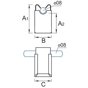 Stainless steel wire holder 01/1 Ni