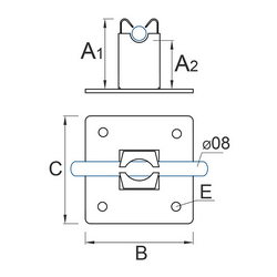 Trimach dart made of stainless steel with stand 01/1.2 Ni OC