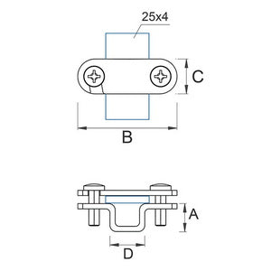 Тримач смуги сталевий гальванічно оцинкований 02/0.2 OC