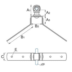 Ridge profile holder with plastic 22/01 PL